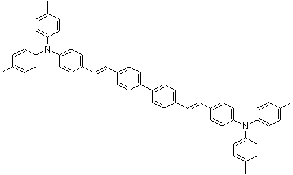 structure of CAS# 119586-44-6, 4,4'-Bis[4-(di-p-tolylamino)styryl]biphenyl;4,4'-([1,1'-Biphenyl]-4,4'-diyldi-2,1-ethenediyl)bis[N,N-bis(4-methylphenyl)benzenamine