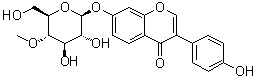 structure of CAS# 1195968-02-5, 3-(4-Hydroxyphenyl)-7-[(4-O-methyl-beta-D-glucopyranosyl)oxy]-4H-1-benzopyran-4-one