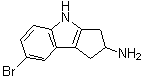 结构式 CAS# 1196037-58-7, 7-溴-1,2,3,4-四氢环戊二烯并[b]吲哚-2-胺