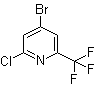 结构式 CAS# 1196153-93-1, 4-溴-2-氯-6-(三氟甲基)吡啶