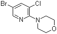 结构式 CAS# 1199773-09-5, 4-(5-溴-3-氯-2-吡啶基)吗啉