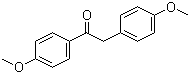 structure of CAS# 120-44-5, 1,2-Bis(4-methoxyphenyl)ethanone;1,2-Bis(p-methoxyphenyl)ethanone; 1,2-Di-p-anisylethanone; 4,4'-Dimethoxydeoxybenzoin; 4-Methoxybenzyl 4-methoxyphenyl ketone; 4'-Methoxy-2-(4-methoxyphenyl)acetophenone; 4'-Methoxy-2-(p-methoxyphenyl)acetophenone; Deoxy-p-anisoin; Deoxyanisoin; Desoxy-p-anisoin
