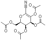 2,6-Anhydro-D-lyxo-hept-2-enononitrile 3,4,5,7-tetraacetate molecular structure (CAS 120085-67-8)