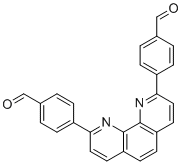structure of CAS# 120085-99-6, 2,9-Bis(4-formylphenyl)-1,10-phenanthroline;4-[9-(4-formylphenyl)-1,10-phenanthrolin-2-yl]benzaldehyde