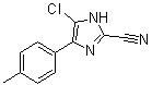 structure of CAS# 120118-14-1, 5-Chloro-4-(4-methylphenyl)-1H-imidazole-2-carbonitrile;CCIM