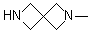 结构式 CAS# 1203567-11-6, 2-甲基-2,6-二氮杂螺[3.3]庚烷