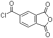 结构式 CAS# 1204-28-0, 1,2,4-偏苯三酸酐酰氯; 氯化偏苯三酸酐