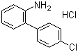 structure of CAS# 1204-44-0, 2-Amino-4'-chlorobiphenyl hydrochloride