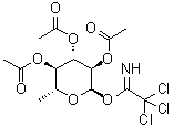 6-Deoxy-alpha-D-glucopyranose 2,3,4-triacetate 1-(2,2,2-trichloroethanimidate) molecular structure (CAS 120449-23-2)