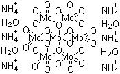 structure of CAS# 12054-85-2, Ammonium molybdate tetrahydrate;Ammonium molybdate(VI) tetrahydrate