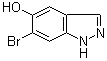 结构式 CAS# 1206800-18-1, 6-溴-1H-吲唑-5-醇