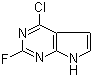 结构式 CAS# 1206825-32-2, 4-氯-2-氟-7H-吡咯并[2,3-d]嘧啶