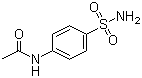 structure of CAS# 121-61-9, 4-Acetamidobenzenesulfonamide;N-Acetylsulfanilamide; p-Sulfamylacetanilide; N-[4-(Aminosulfonyl)phenyl]-acetamide