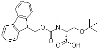 结构式 CAS# 1210833-53-6, O-(叔丁基)-N-[芴甲氧羰基]-N-甲基-D-丝氨酸