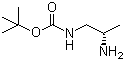structure of CAS# 121103-15-9, tert-Butyl ((2S)-2-aminopropyl)carbamate;((S)-2-Aminopropyl)carbamic acid tert-butyl ester; N-((S)-2-Aminopropyl)carbamic acid tert-butyl ester