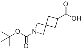 structure of CAS# 1211526-53-2, 2-(tert-Butoxycarbonyl)-2-azaspiro[3.3]heptane-6-carboxylic acid