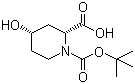 结构式 CAS# 1212688-40-8, (2R,4S)-4-羟基哌啶-1,2-二羧酸 1-叔丁酯