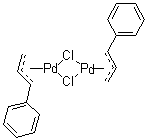 结构式 CAS# 12131-44-1, 二聚氯化肉桂基钯