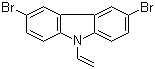 结构式 CAS# 1214-16-0, 3,6-二溴-9-乙烯基咔唑