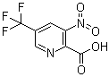 结构式 CAS# 1214333-19-3, 3-硝基-5-(三氟甲基)-2-吡啶羧酸