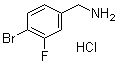 结构式 CAS# 1214342-53-6, 4-溴-3-氟苯甲胺盐酸盐