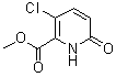 structure of CAS# 1214361-05-3, 3-Chloro-1,6-dihydro-6-oxo-2-pyridinecarboxylic acid methyl ester