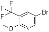 结构式 CAS# 1214377-42-0, 5-溴-2-甲氧基-3-(三氟甲基)吡啶