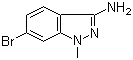结构式 CAS# 1214899-85-0, 6-溴-1-甲基-1H-吲唑-3-胺