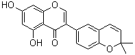 结构式 CAS# 121747-89-5, 3-(2,2-二甲基-2H-1-苯并吡喃-6-基)-5,7-二羟基-4H-1-苯并吡喃-4-酮