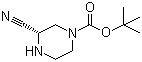 结构式 CAS# 1217650-60-6, (3S)-3-氰基-1-哌嗪甲酸叔丁酯
