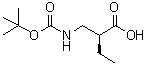 结构式 CAS# 1217827-64-9, (2S)-2-[[[叔丁氧羰基]氨基]甲基]丁酸