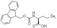 结构式 CAS# 1217852-49-7, (2S)-2-[[芴甲氧羰基]氨基]-4-(甲硒基)丁酸
