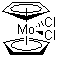 Molybdocene dichloride molecular structure (CAS 12184-22-4)