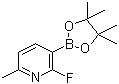 结构式 CAS# 1218790-38-5, 2-氟-6-甲基吡啶-3-硼酸频哪醇酯