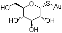Aurothioglucose molecular structure (CAS 12192-57-3)