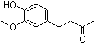 结构式 CAS# 122-48-5, 姜酮; 4-(4-羟基-3-甲氧基苯基)-2-丁酮