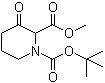 structure of CAS# 122019-53-8, 1-tert-Butyl 2-methyl 3-oxopiperidine-1,2-dicarboxylate;3-Oxo-1,2-piperidinedicarboxylic acid 1-(1,1-dimethylethyl) 2-methyl ester