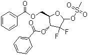 2-Deoxy-2,2-difluoro-D-erythro-pentofuranose-3,5-dibenzoate-1-methanesulfonate molecular structure (CAS 122111-11-9)