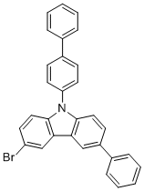 structure of CAS# 1221238-03-4, 9-([1,1'-Biphenyl]-4-yl)-3-bromo-6-phenyl-9H-carbazole;3-bromo-6-phenyl-9-(4-phenylphenyl)carbazole