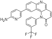 structure of CAS# 1223001-51-1, Torin 2;9-(6-Amino-3-pyridinyl)-1-[3-(trifluoromethyl)phenyl]benzo[h]-1,6-naphthyridin-2(1H)-one