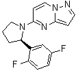 结构式 CAS# 1223404-89-4, (R)-5-[2-(2,5-二氟苯基)吡咯烷-1-基]吡唑并[1,5-a]嘧啶