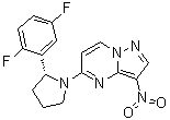 结构式 CAS# 1223404-90-7, 5-[(2R)-2-(2,5-二氟苯基)-1-吡咯烷基]-3-硝基吡唑并[1,5-a]嘧啶
