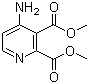 structure of CAS# 122475-56-3, 4-Amino-2,3-pyridinedicarboxylic acid dimethyl ester;4-Amino-2,3-di(methoxycarbonyl)pyridine