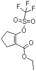 结构式 CAS# 122539-74-6, 2-(三氟甲基磺酰氧基)-1-环戊烯-1-甲酸乙酯