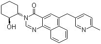 结构式 CAS# 1227923-29-6, 3-[(1S,2S)-2-羟基环己基]-6-[(6-甲基-3-吡啶基)甲基]苯并[h]喹唑啉-4(3H)-酮