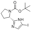 structure of CAS# 1228552-62-2, (S)-tert-butyl 2-(5-iodo-1H-imidazol-2-yl)pyrrolidine-1-carboxylate