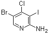 5-Bromo-4-chloro-3-iodo-2-pyridinamine molecular structure (CAS 1228666-03-2)