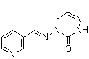 结构式 CAS# 123312-89-0, 吡蚜酮; 吡嗪酮; (E)-4,5-二氢-6-甲基-4-(3-吡啶亚甲基氨基)-1,2,4-三嗪-3(2H)-酮