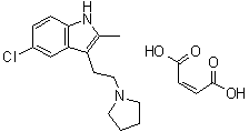 5-Chloro-2-methyl-3-[2-(1-pyrrolidinyl)ethyl]indole maleate molecular structure (CAS 1234-98-6)