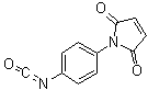 structure of CAS# 123457-83-0, 4-Maleimidophenyl isocyanate;N-(p-Maleimidophenyl) isocyanate; PMPI; p-Maleimidophenyl isocyanate